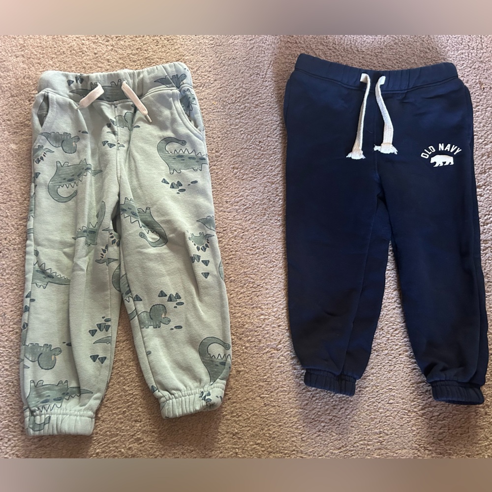 Two pairs of old navy toddler track pants